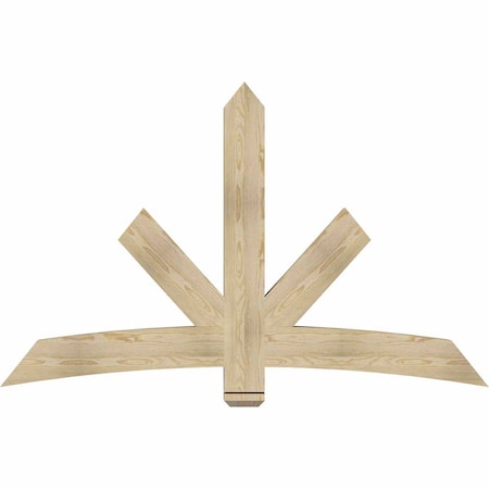 Ekena Millwork Alberta Rough Sawn Timber Gable Bracket, Douglas Fir, 72"W x 45"H x 4"D x 6"F, 15/12 Pitch GBW072X45X0406ALB00RDF